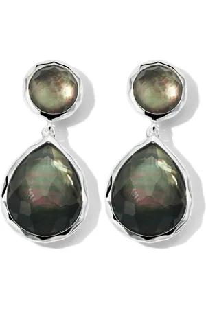 Ippolita Sterling Rock Candy® Snowman black shell drop earrings