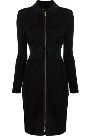 Pinko Zip-front long-sleeve minidress