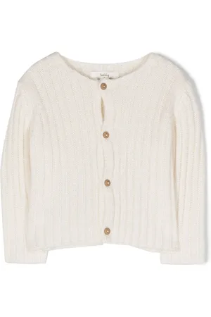 TEDDY & MINOU Ribbed-knit long-sleeved cardigan