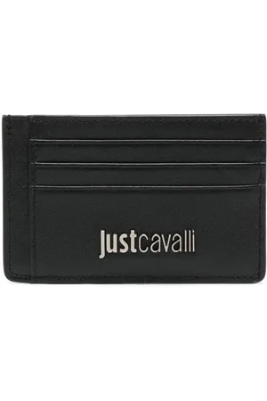 Roberto Cavalli Logo-lettering leather cardholder