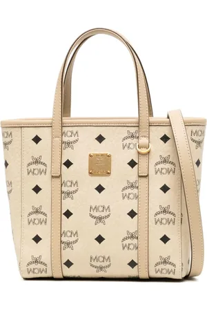 Mcm Small Aren Maxi monogram-pattern Bag - Brown