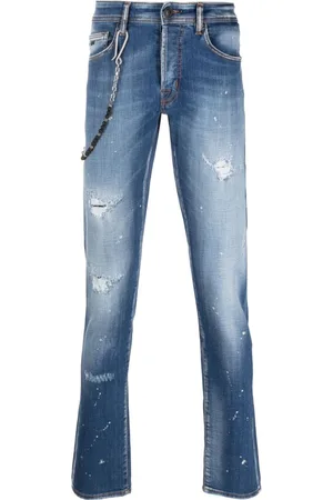 sartoria tramarossa Chain-detail low-rise tapered jeans