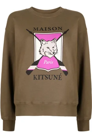 Maison Kitsuné Fox-print cotton sweatshirt