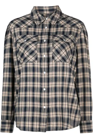 Woolrich Plaid-check long-sleeve flannel shirt