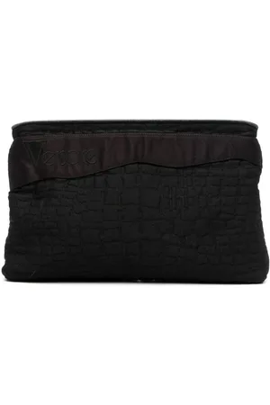 VERSACE 1980s logo-embroidered clutch bag