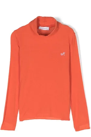 MONNALISA Logo-embellished roll-neck T-shirt