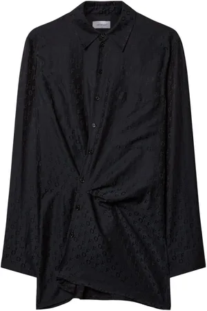 OFF-WHITE Off jacquard twisted shirtdress