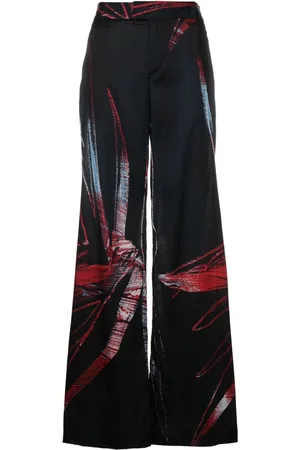 Louisa Ballou Abstract-pattern wide-leg trousers