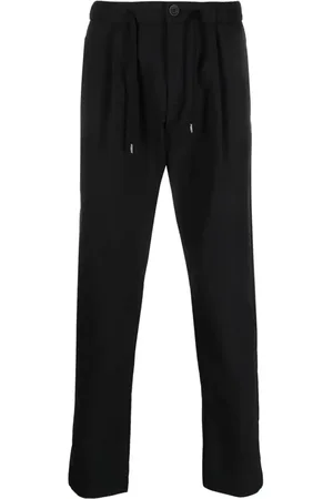 HERNO Drawstring-waistband slim-cut trousers