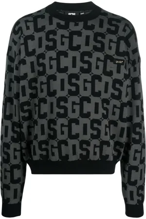 GCDS Monogram intarsia-knit jumper