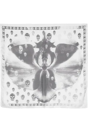Alexander McQueen Orchid Classic Skull silk scarf
