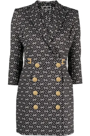 Elisabetta Franchi Logo-print crepe minidress