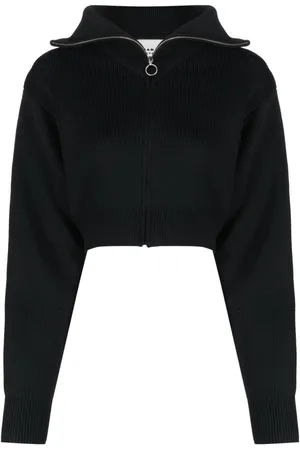Marant Etoile Intarsia-knit logo cropped jumper
