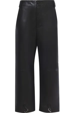 Proenza Schouler Leather cropped straight-leg trousers