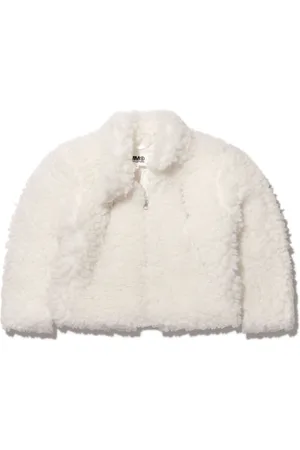 Maison Margiela Logo-patch faux-shearling jacket