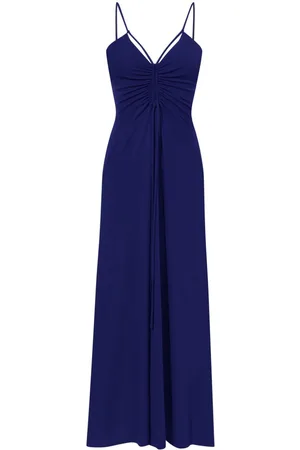 Proenza Schouler Gathered-neckline sleeveless long dress