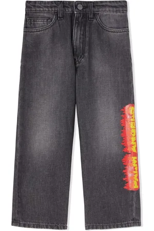 Palm Angels Logo-print straight.leg jeans