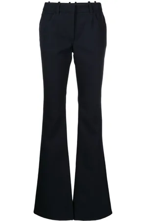 OFF-WHITE Virgin wool flared trousers