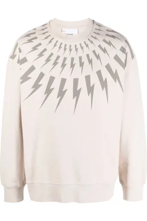 Neil Barrett Thunderbolt-print cotton sweatshirt