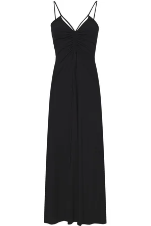 Proenza Schouler Gathered-neckline sleeveless long dress