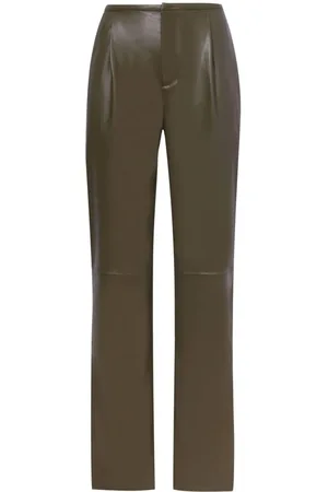 Proenza Schouler Faux-leather straight-leg trousers