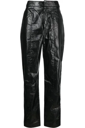 Isabel Marant Metallic-effect straight-leg trousers
