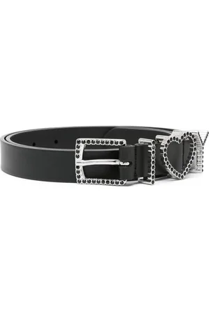 Y / PROJECT Rhinestone-embellished leather belt