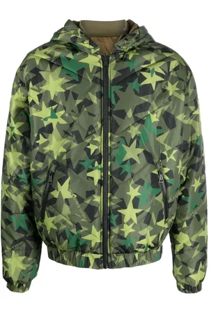 VERSACE Reversible padded hooded jacket