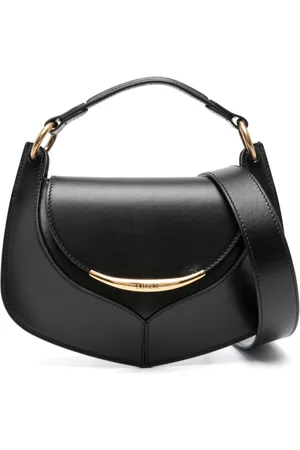 DEL CORE Logo-engraved leather shoulder bag