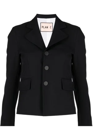 Plan C Single-breasted wool blazer