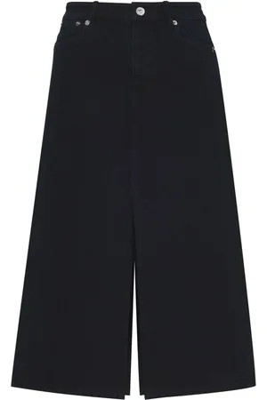 Proenza Schouler Sloan washed-denim mid skirt