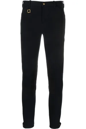 Ralph Lauren Ring-embellished twill skinny trousers