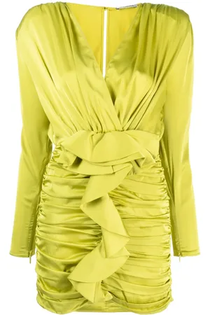 Ilkyaz Ozel Ruffle-detailed satin minidress