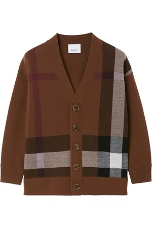 Burberry Checkered buttoned wool cardigan