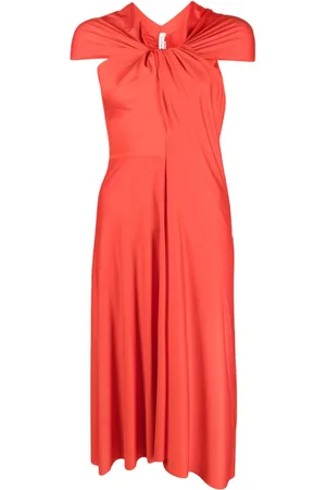 Victoria Beckham Draped asymmetric midi dress