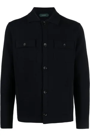 ZANONE Spread-collar fine-knit cardigan