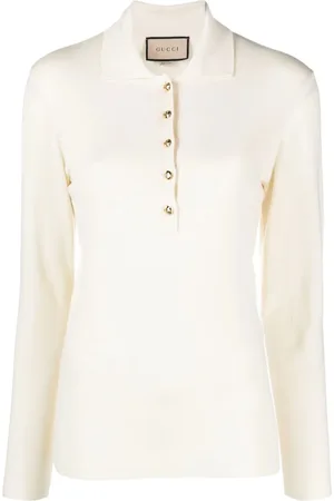 Gucci Rib-stitch cashmere polo jumper