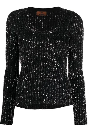 Missoni Sequin-embellished ribbed-knit jumper