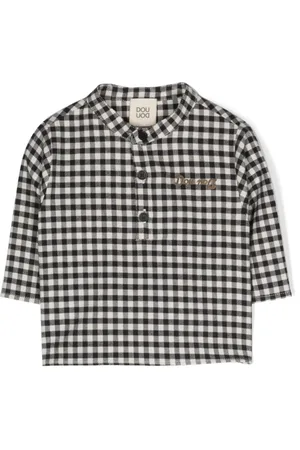 DOUUOD KIDS Check-print cotton shirt