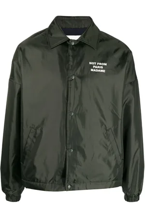 Drôle de Monsieur Slogan-print shirt jacket