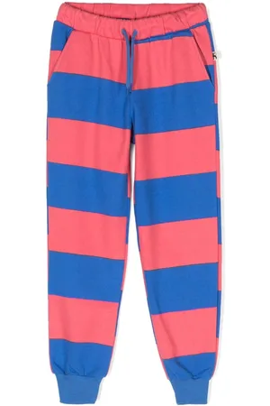 Mini Rodini Striped drawstring track pants