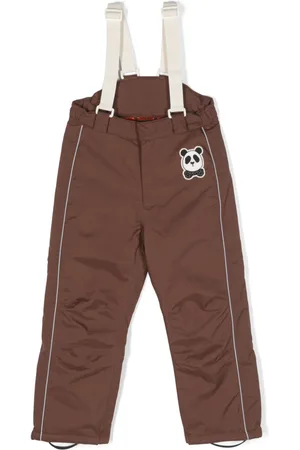Mini Rodini Logo-patch two-tone dungarees