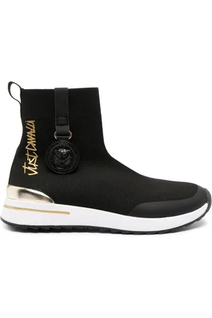 Roberto Cavalli Logo-print sock-ankle sneakers