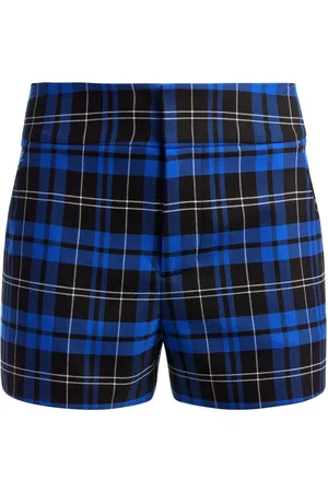 ALICE+OLIVIA Cady high-waist check-print shorts