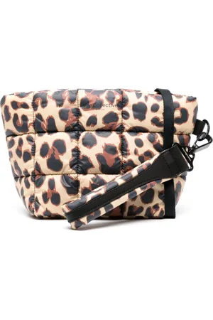 VeeCollective Leopard-print padded clutch