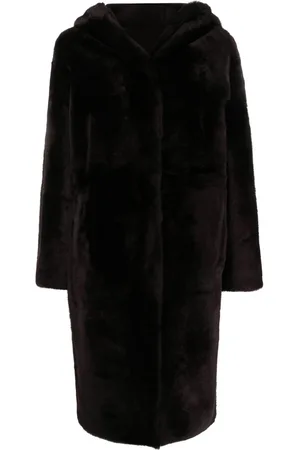 YVES SALOMON Hooded shearling coat