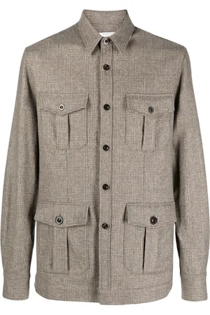 Boglioli Plaid-check virgin wool shirt