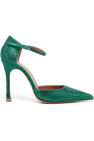 Amina Muaddi Vittoria 105mm crystal-embellished pumps