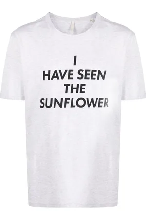 Sunflower Slogan-print organic cotton T-shirt