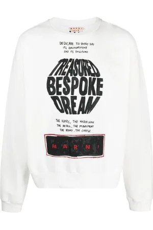 Marni Slogan-print cotton sweatshirt
